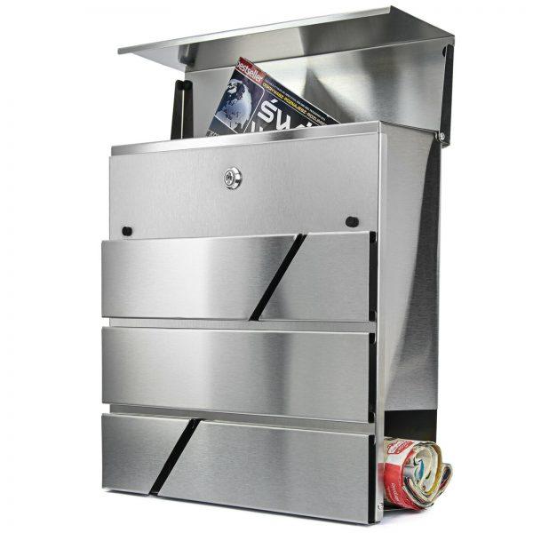 Poštanski sandučić Brick - brušeni čelik