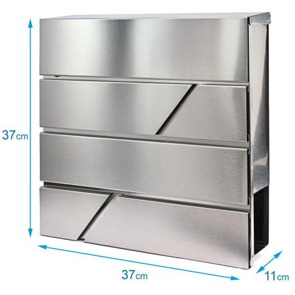 Poštanski sandučić Brick - brušeni čelik