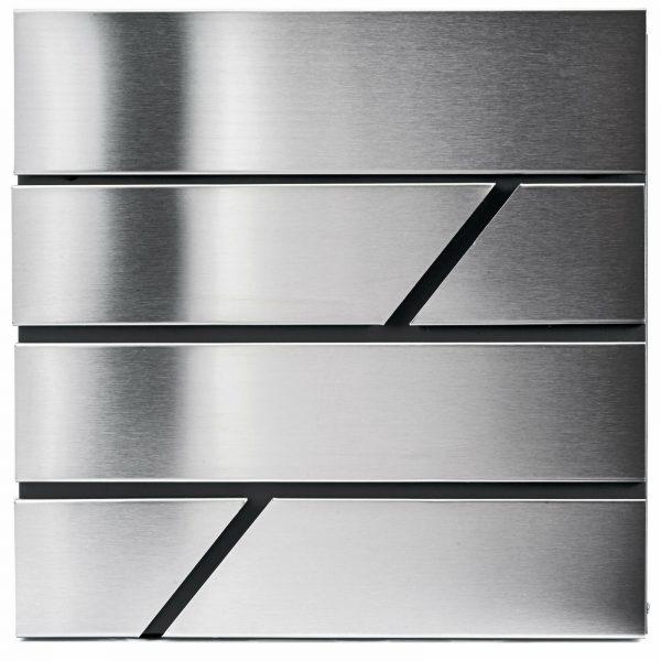 Poštanski sandučić Brick - brušeni čelik / crni