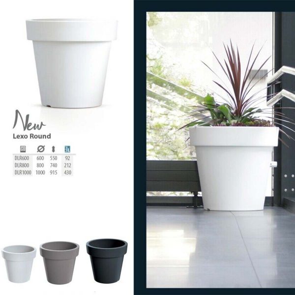 Ukrasni lonac za cvijeće LEXO BIJELI | IFSDLR-WH