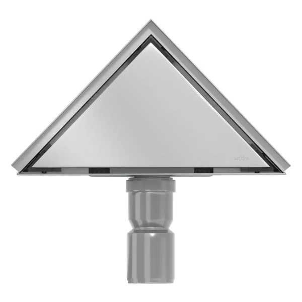 Kutna tuš kanalica TRIAN - 20 cm - Inox i Crna - Mexen