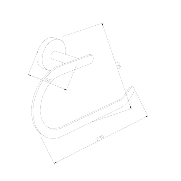 Držač ručnika LOFT - Crn