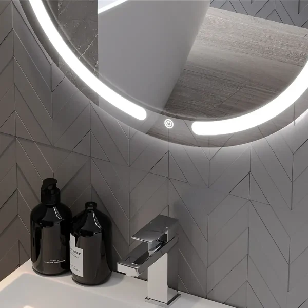 Grijano kupaonsko ogledalo POLO - 60-100cm - 6000K - Prekidač na dodir