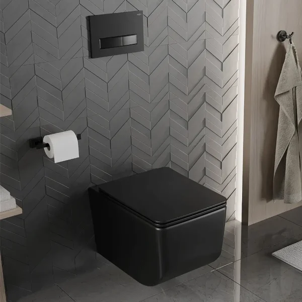 WC školjka s poklopcem VERA - Crna - Mexen