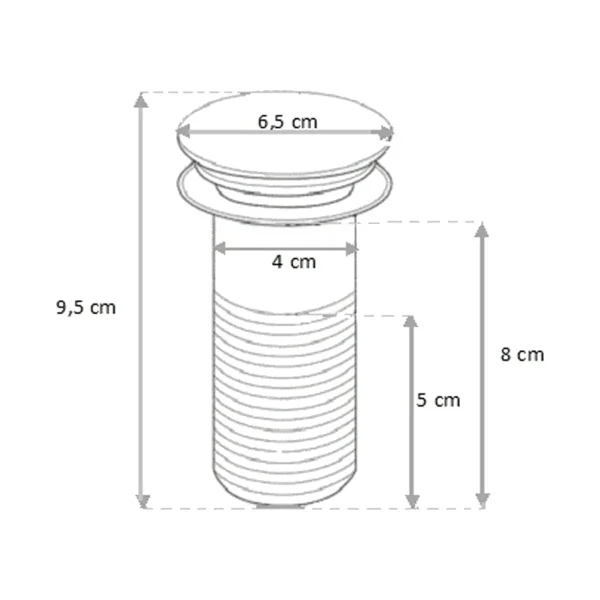 Sifon za sudoper - Crn - 40 mm - Mexen