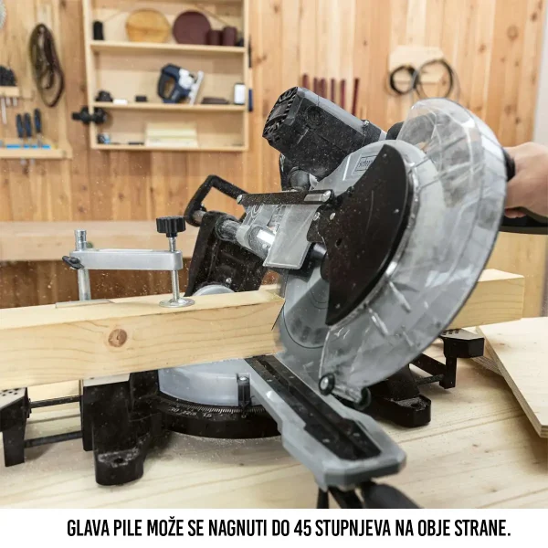 Profesionalna potezna i nagibna pila HM140L-BE - 2000W - 305 mm - Scheppach Black Edition