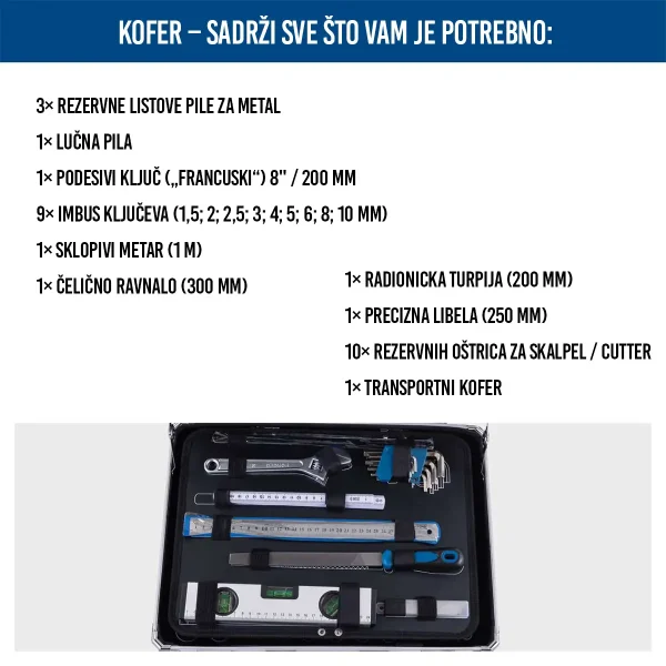 Kofer s alatom TB200 - 141 dijelova - Scheppach