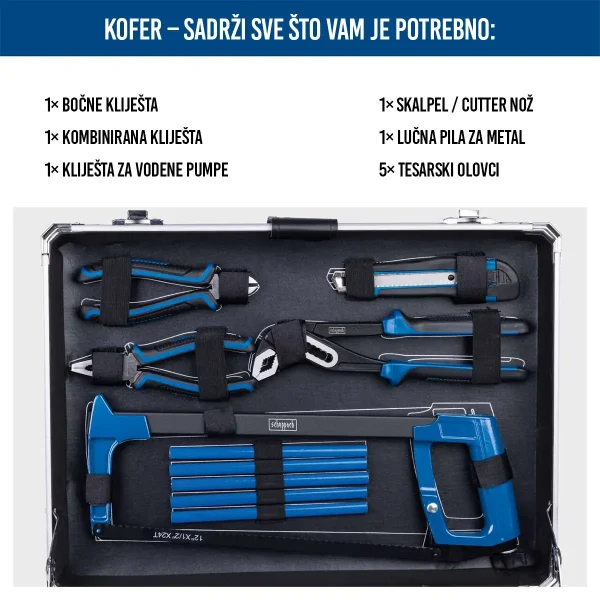 Kofer s alatom TB200 - 141 dijelova - Scheppach