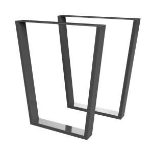 Noge za klub stolić ili klupu TRAPEZO - 2 kom - Crne - 43 x 40 cm