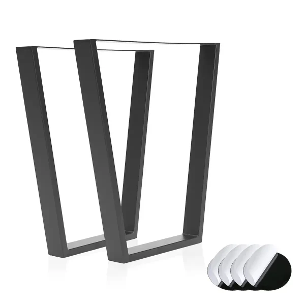 Noge za klub stolić ili klupu TRAPEZO - 2 kom - Crne - 43 x 40 cm
