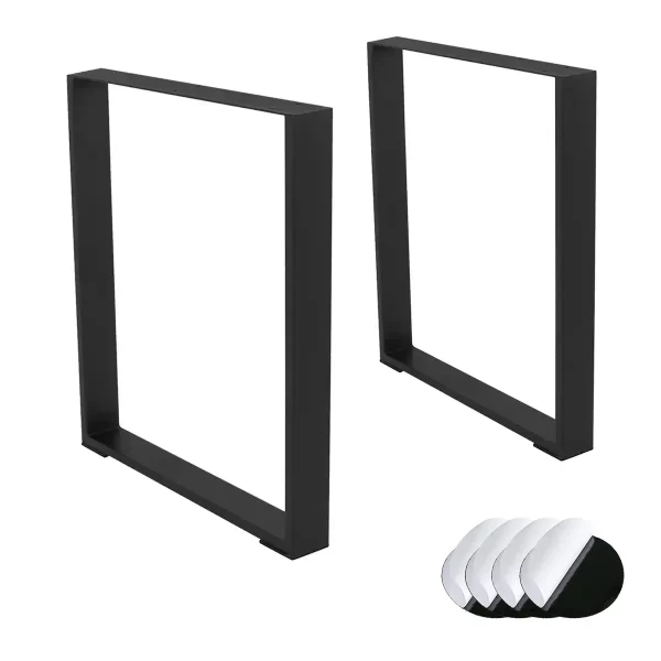 Noge za klub stolić ili klupu CUBIX - 40 x 43 cm - 2 kom - Crne