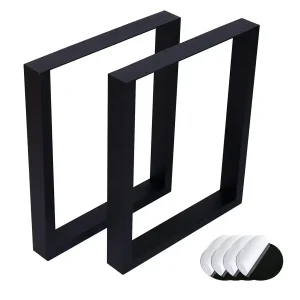 Noge za klub stolić ili klupu CUBIX - 40 x 43 cm - 2 kom - Crne