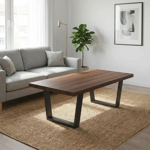 Noge za klub stolić ili klupu TRAPEZO - 2 kom - Crne - 43 x 40 cm