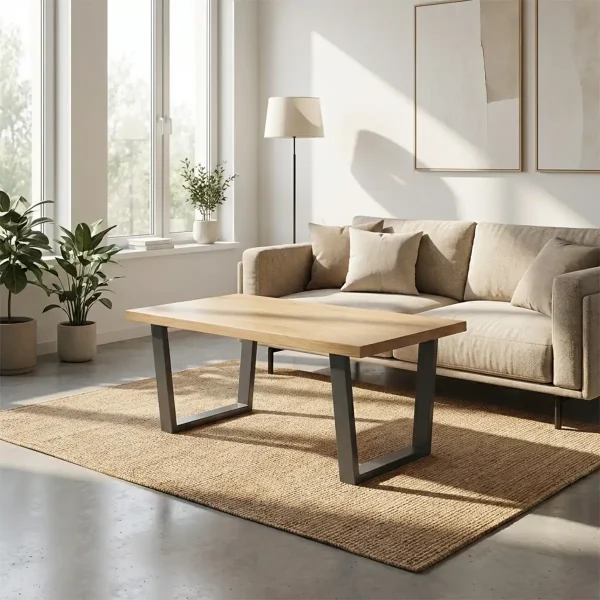 Noge za klub stolić ili klupu TRAPEZO - 2 kom - Crne - 43 x 40 cm