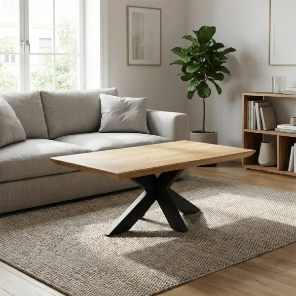 Noge za klub stolić Spider - Crne - 98 x 58 x 43 cm