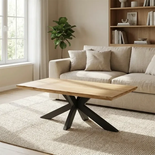 Noge za klub stolić Spider - Crne - 98 x 58 x 43 cm