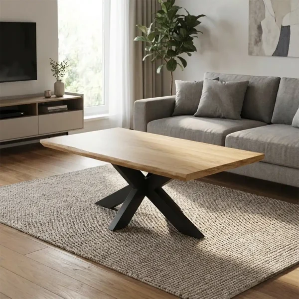 Noge za klub stolić Spider - Crne - 98 x 58 x 43 cm