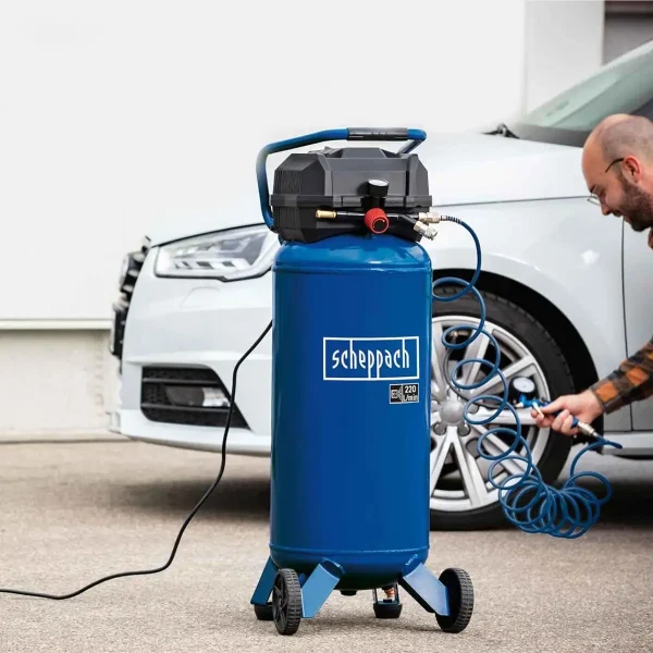 Bezuljni kompresor HC51V - 50 L - 1500 W - 10 bar - Scheppach