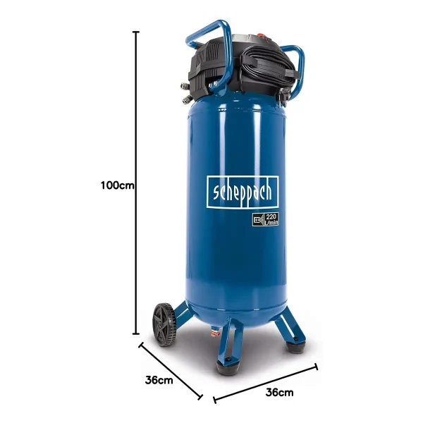 Bezuljni kompresor HC51V - 50 L - 1500 W - 10 bar - Scheppach